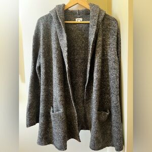 VINCE Open Front Hooded‎ Cardigan Sweater Mohair Wool Blend Cozy Oversized XS